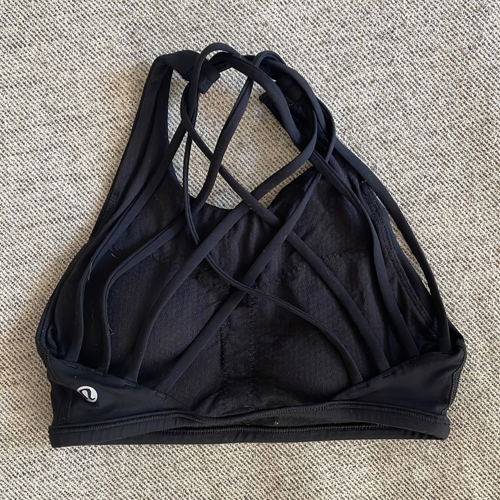 Size 2 Black Lululemon Padded Sports Bra